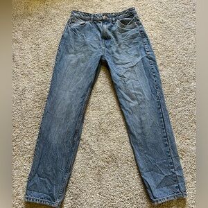 Zara Women’s Straight Leg Classic Fit Jeans Size 8 Blue High Waisted Denim Pants